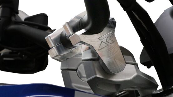 ROX Speed FX 2.4in Pivoting Bar Risers Silver For BMW R1300GS/Adventure - Image 3