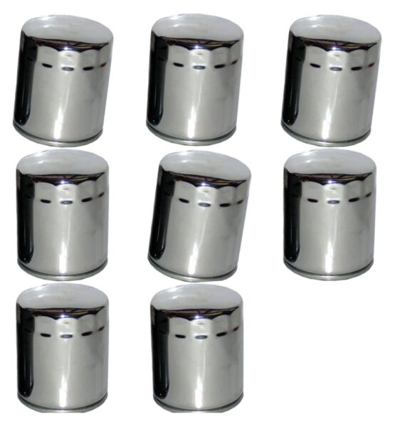 HF170C Oil Filter - Chrome - 8 Pack