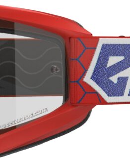EKS Brand GOX Flat Out Goggle Red/White/Blue Clear Lens Offroad