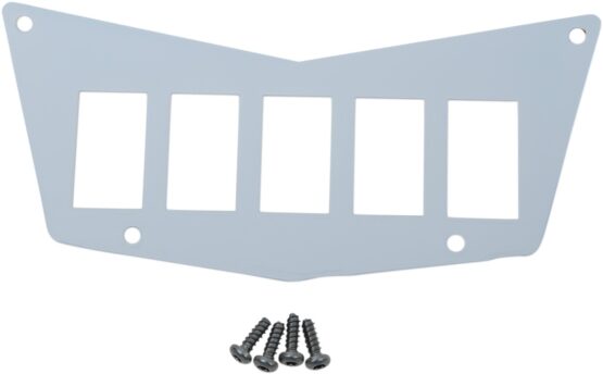 Moose Dashplate 5-Switch White Steel Center Mount Fits Polaris RZR