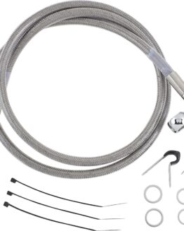 Drag Specialties Stainless Steel Front Brake Line Kit For Harley FLST Models