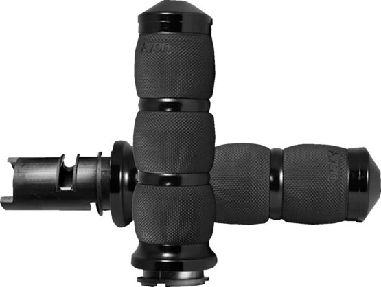 Avon Air Cushion 3-Ring Grips Anodized Black TBW For Harley 2024 FLHX FLTRX