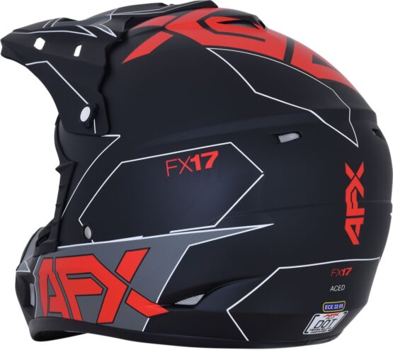 FX-17 Full Face Offroad Helmet Matte Red Medium - Image 7