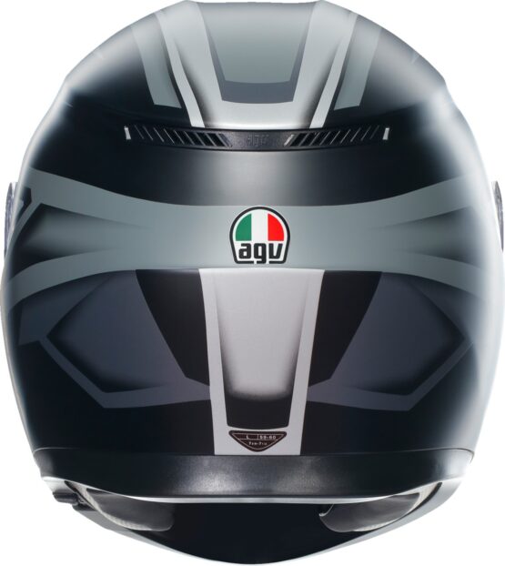 AGV K3 Compound Full Face Matte Helmet 2XL Gray Black - Image 3