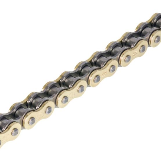 520 HDS Drive Chain Gold & Black 118 Links w/ Clip Master Link - Image 2