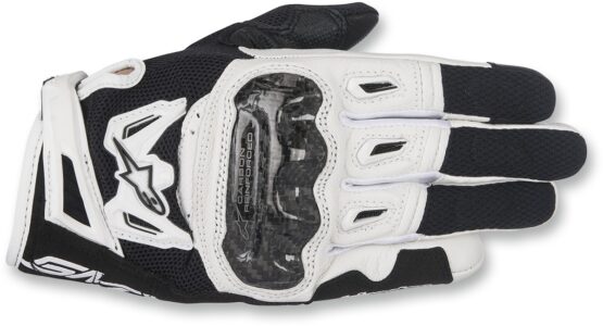 Women's SMX-2 V2 Air Carbon Street Riding Gloves Black/White Small