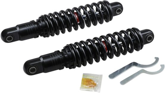 Drag Specialties Premium Adjustable Shocks Black Heavy Duty 13in For Harley Dyna