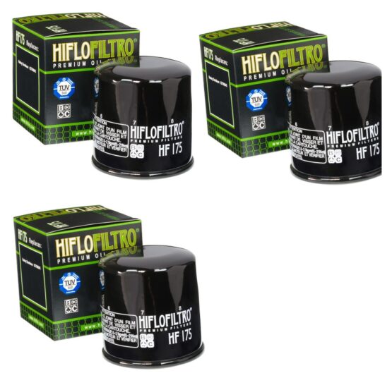 HF175 Oil Filter - Black - 3 Pack