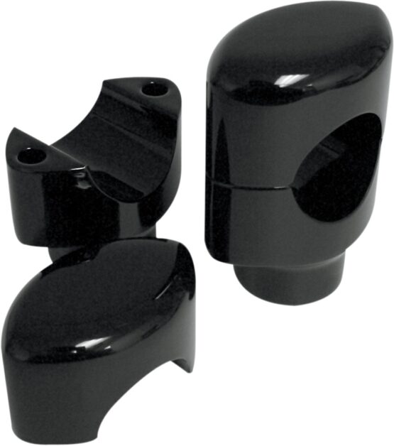 Drag Specialties Big Buffalo 1-1/2in Handlebar Risers Gloss Black Pair