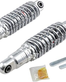Drag Specialties 11in Chrome Heavy Duty Adjustable Shocks For Harley Touring