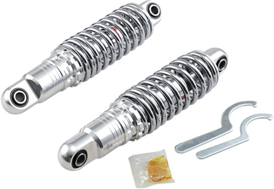 Drag Specialties 11in Chrome Heavy Duty Adjustable Shocks For Harley Touring