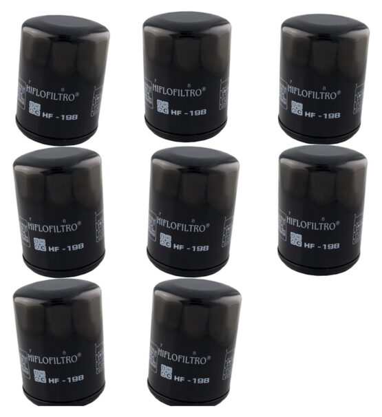 HF198 Oil Filter - Black - 8 Pack