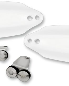 Memphis Shades Ghost Handguards Gloss White Harley FXR Dyna Softail Touring