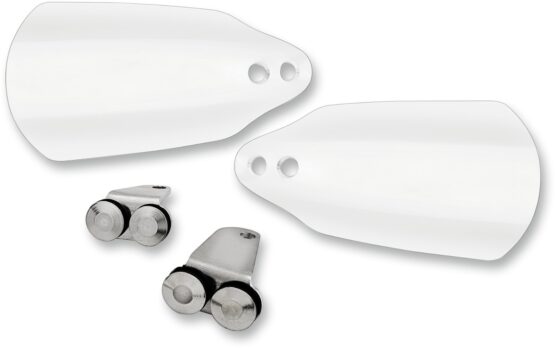 Memphis Shades Ghost Handguards Gloss White Harley FXR Dyna Softail Touring