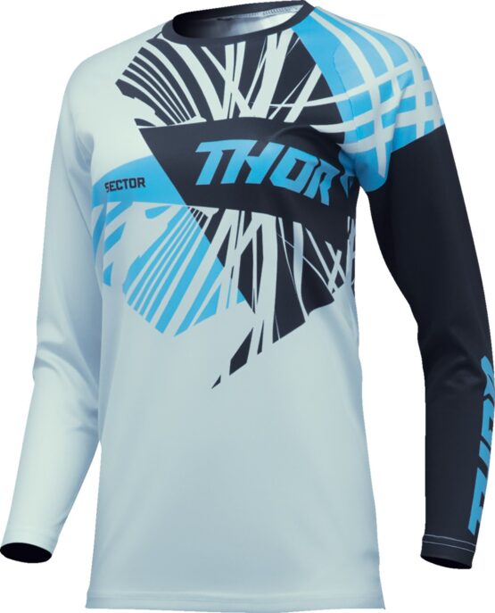 Thor Women's Sector Split Jersey Black/Blue Medium
