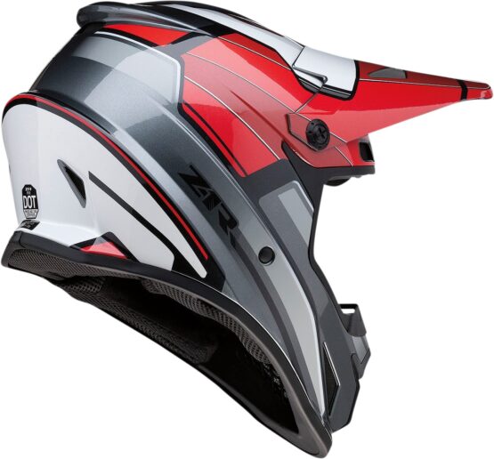 Z1R Rise MC Helmet - Gray/Red, Medium - Image 3
