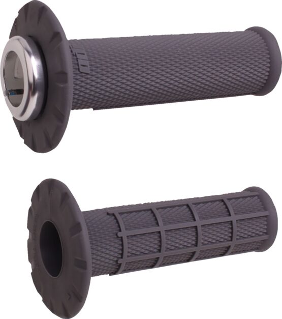 ODI Universal Lock-On Half Waffle Grips Graphite Silver - Image 2