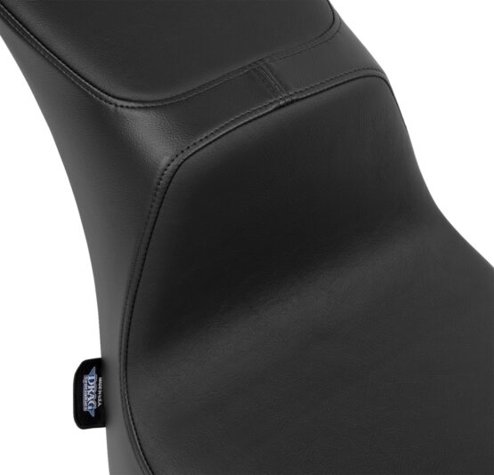 Drag Specialties Predator 2-Up Smooth Vinyl Seat Black For Harley FLST 00-17 - Image 3