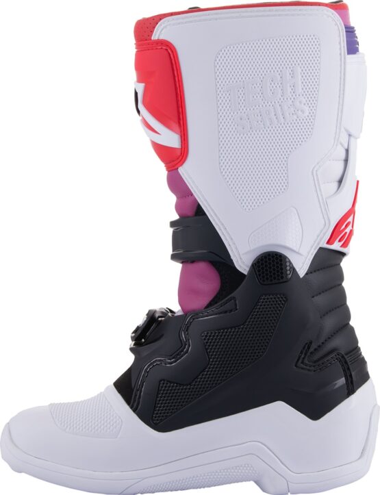 Alpinestars Youth Tech 7S Boots White Black Rainbow US 3 / EU 35.5 - Image 4
