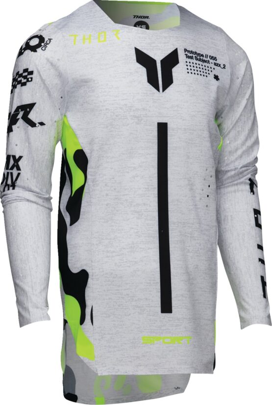 Thor Youth SPORTMODE Riot Jersey Large Black Fluorescent Yellow - Image 4