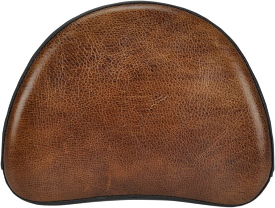 Lariat Half-Moon Smooth 8" Sissy Bar Pad Black/Brown - Image 2