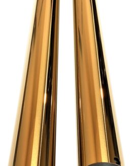 Pro-One Gold Fork Tubes 49mm 27.5in Pair For Harley Dyna Models