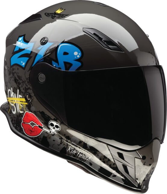 Z1R Nemesis Distro Helmet - Small, Gray/Multi - Image 2