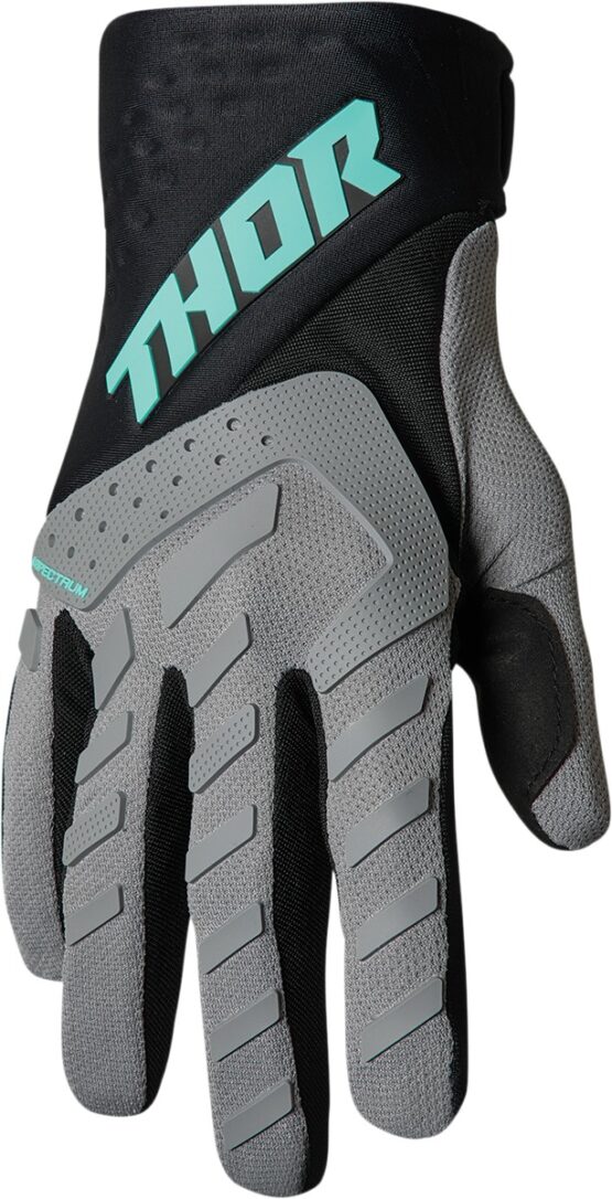 THOR Spectrum Gloves Men's Medium Black/Gray/Mint
