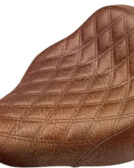 Renegade Lattice Stitched Solo Seat Brown Gel
