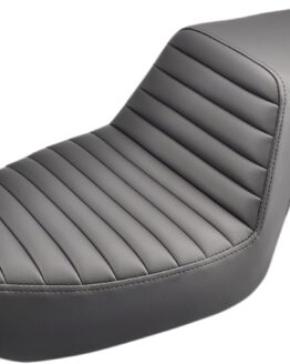 Saddlemen Step-Up Seat Front Tuck-n-Roll Black For Harley Dyna