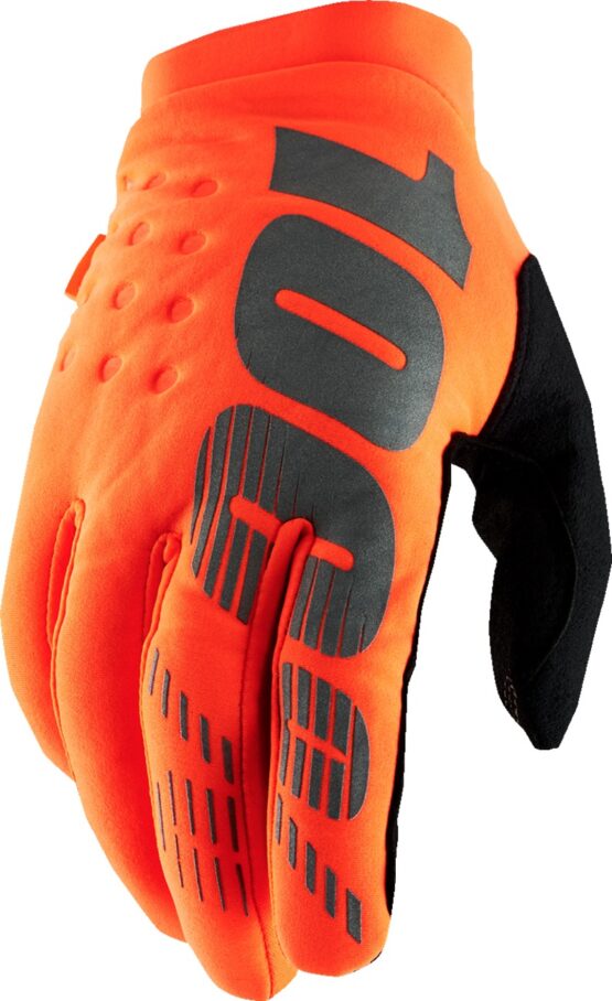 Men's Brisker Cold-Weather Gloves Flo Orange/Black Size M