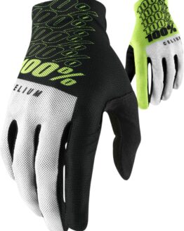 100% Men's Celium Motocross Gloves - Flo Yellow, Size M