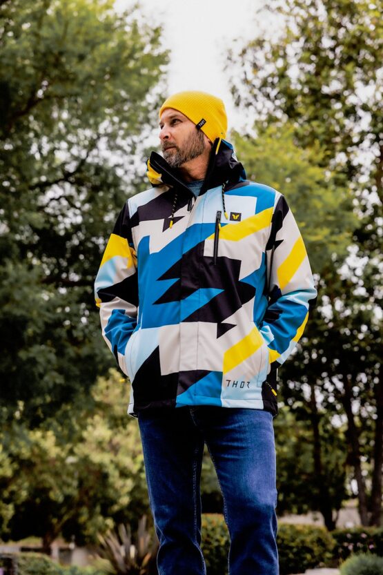 Thor Brave Tour Jacket Blue/Black/Gray/Yellow Men's Large - Image 3