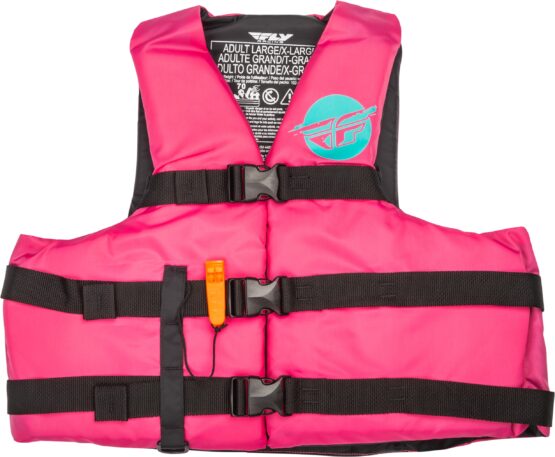 Fly Racing Nylon Flotation Vest Neon Pink/Teal LG/XL Unisex