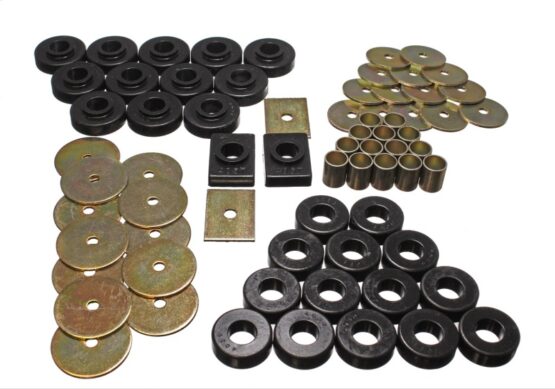 Energy Suspension Black Body Mount Set Fits 55-57 Chevy Full Size