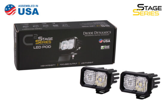 Stage Series 2 In LED Pod Sport - White Flood Standard ABL (Pair) - Image 2