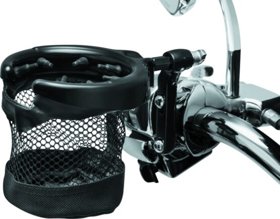 Kuryakyn Drink Holder With Basket Perch Mount Gloss Black - Image 2