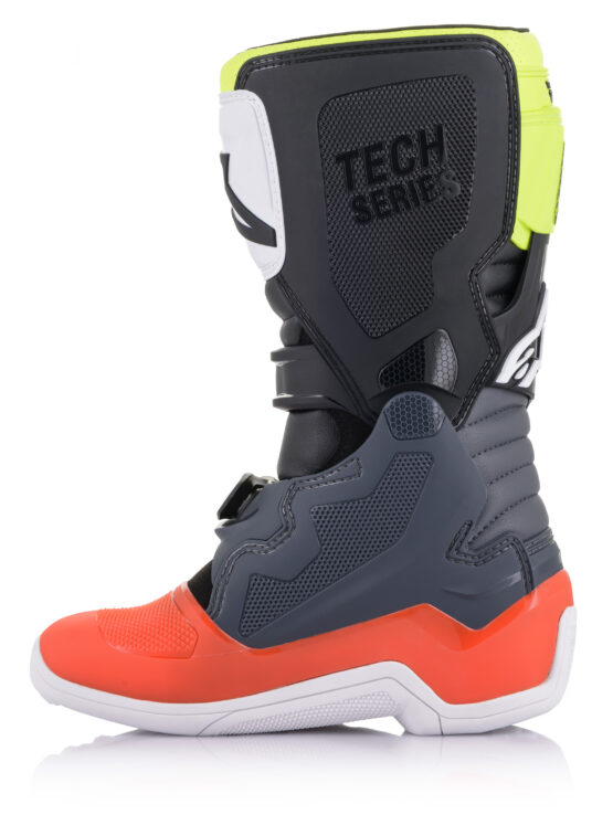 Alpinestars Tech 7S Youth Boots Black/Gray/Red/White/Yellow US 8 - Image 4