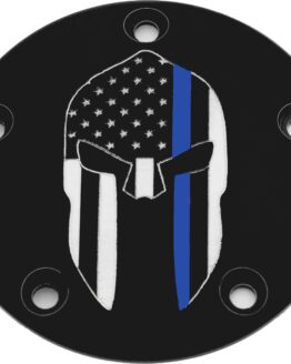 Custom Engraving Sparta Blue Line Timer Cover Black