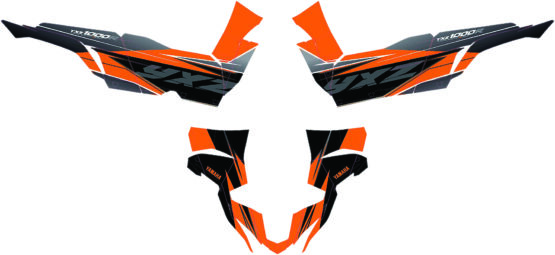 D'Cor Graphics Kit Orange/Black Fits Yamaha YXZ1000