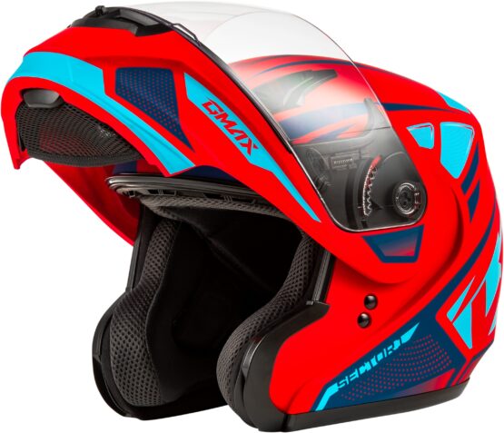 GMAX MD-04 Sector Modular Helmet Matte Red/Blue Small - Image 4