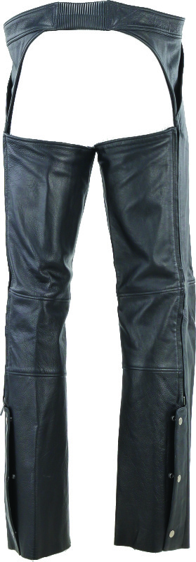 Kuryakyn Plains Leather Chaps Black Large Men's - Image 11