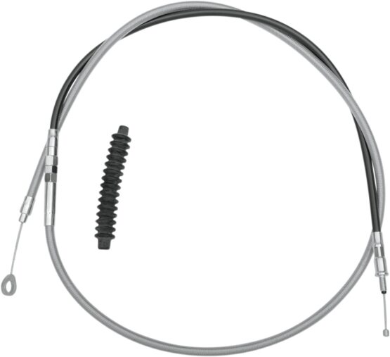 Drag Specialties Braided Stainless Clutch Cable +10in Chrome 72-15/16in