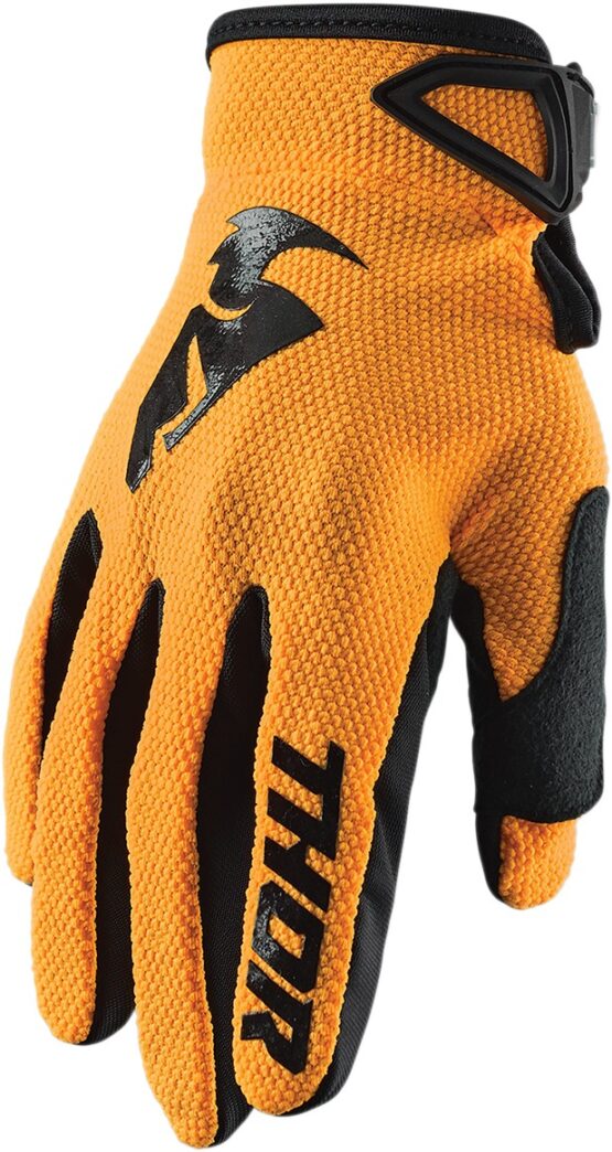 Thor Youth Sector Gloves Large Orange Black Unisex MX