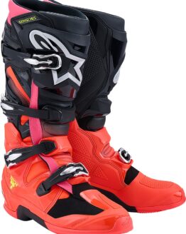 Alpinestars Tech 7 Boots Black/Fluorescent Red/Pink US 9