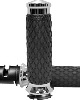 Avon Diamond Contour Grips Chrome TBW Pair For Harley-Davidson 2024+