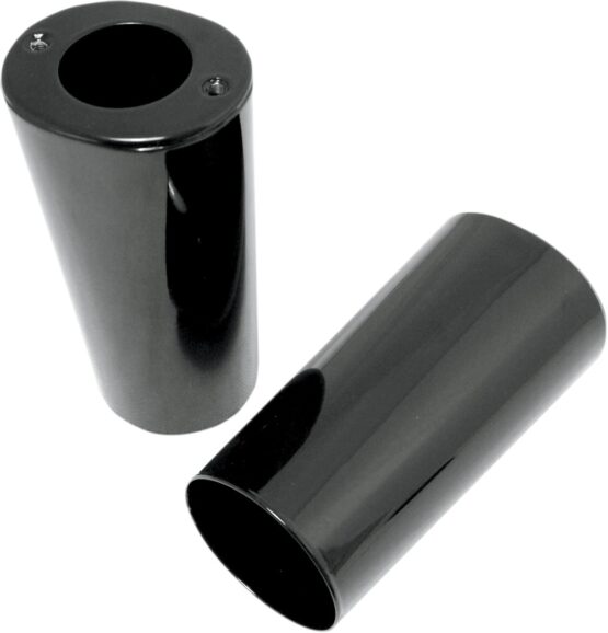 Drag Specialties Fork Slider Covers Smooth Gloss Black Pair For Harley-Davidson