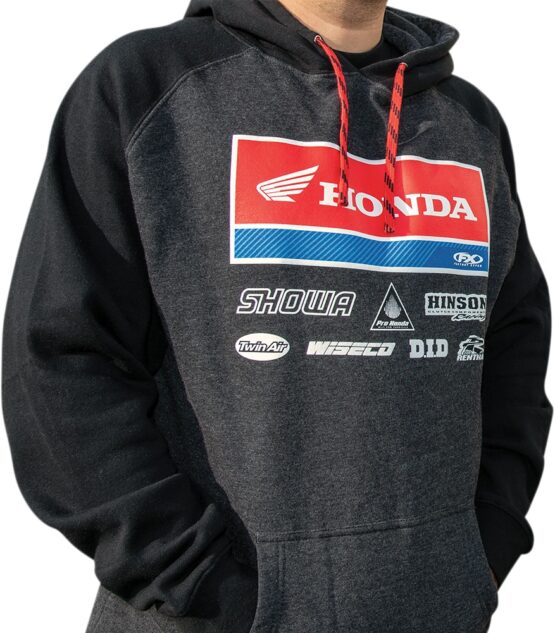 Factory Effex Honda 21 Racewear Hoodie Charcoal Black XL Men's - Image 2