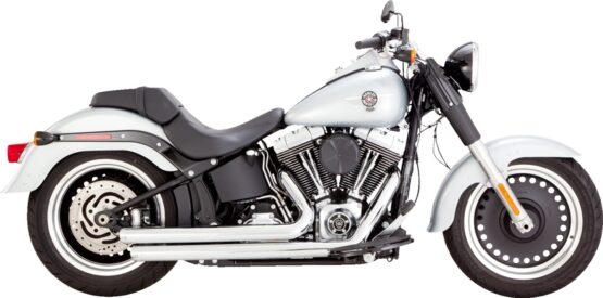Vance & Hines Big Shots Staggered Exhaust System Chrome For Harley Softail 86-09 - Image 2