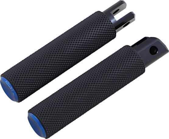 Arlen Ness Knurled Driver Pegs Blue Fits 2018+ Softail - Image 2